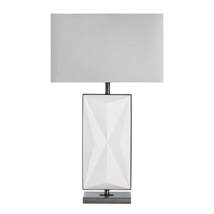 Crestview Collection 31.5"H Rylan Contemporary Table Lamp - Elegant Rectangular Design With 3-way Socket & Grey Shade   Cvazvp091