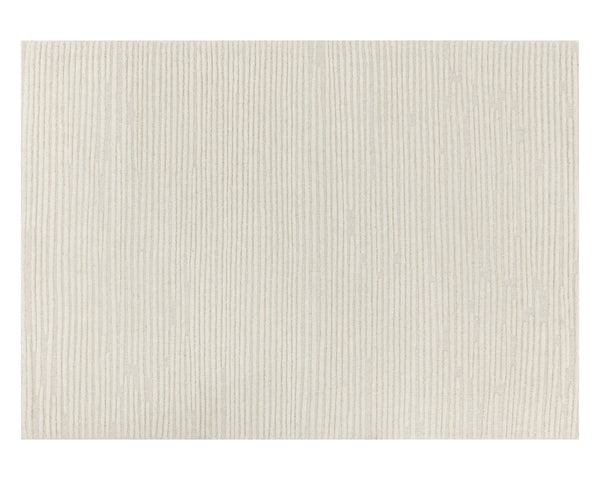Sunpan Deva Hand-Woven Wool Rug - Artisan Crafted in Elegant Ivory and Beige, Unique Texture & Softness Ivory