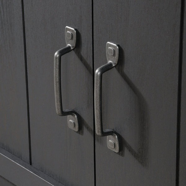 English Elm Credenza, Stylish Black Tv Stand For Up To 70" Tvs With Rustic Charm & Smart Storage Solutions B356P402772