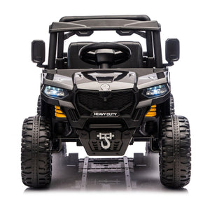 English Elm 24v 400w Six Wheel Kids Electric Dump Truck 4wd Remote Control Ride on Toy Black W1578P353176