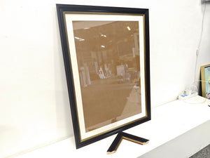 English Elm 24x32 Solid Wood Picture Frame with Replaceable Canvas, Organic Acrylic Glass, Elegant Wall Art Decor Black T3976P383250