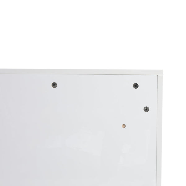 English Elm 24" Freestanding Bathroom Storage Cabinet With Soft-Close Doors, Adjustable Shelves & Glossy Finish W999P312106