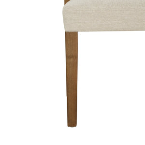 English Elm Hand-woven Rattan Back Dining Chairs Rubberwood Frame Upholstered Armchair Set of 2 Beige,Walnut N768P381887W