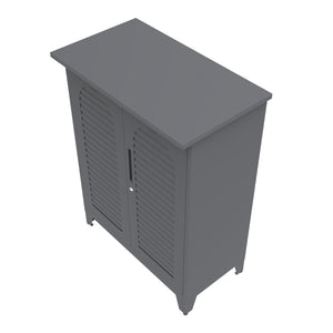 English Elm 47'' Heavy-Duty Metal Tool Storage Cabinet Slate - Space-Saving Wall Mount, Adjustable Shelves, Pegboard Organizer W3387P351632