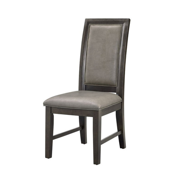 English Elm Jefy Faux Leather Dining Side Chairs Set of 2 Espresso Frame Contemporary Style B056P417074