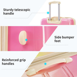 English Elm Hardshell Polycarbonate 3 Piece Luggage Set Spinner Wheels Tsa Lock Expandable Travel Multicolor Pink N732P184448U