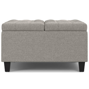 English Elm Harrison Cloud Grey Square Storage Ottoman Coffee Table - Multi-Functional & Stylish Home Accent B136P254720