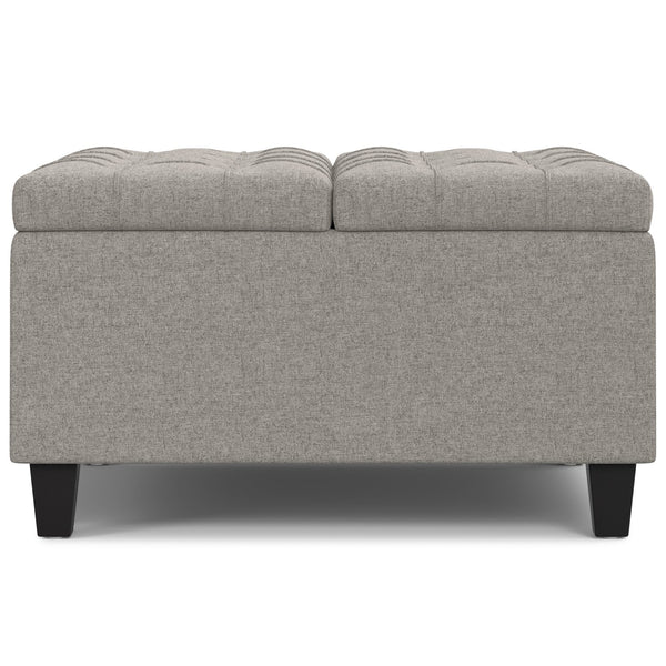 English Elm Harrison Cloud Grey Square Storage Ottoman Coffee Table - Multi-Functional & Stylish Home Accent B136P254720