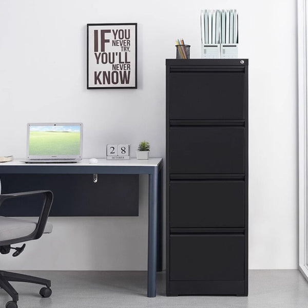 English Elm 3 Drawer Locking Steel File Cabinet Narrow Powder Coated Build for Home Office W1247P173378