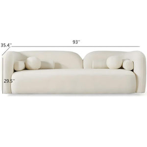 English Elm Donna Japandi Boucle Upholstered Sofa with Textured Fabric for Modern Living Rooms B183P231856