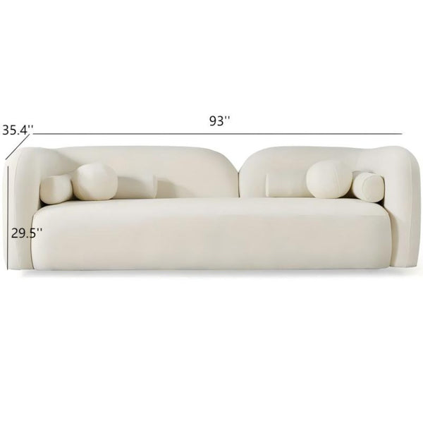English Elm Donna Japandi Boucle Upholstered Sofa with Textured Fabric for Modern Living Rooms B183P231856