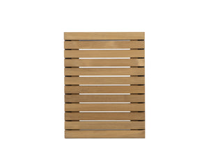 Sunpan Geneve C-Shaped End Table - Durable Solid Teak Wood & Powder Coated Aluminum for Outdoor Elegance