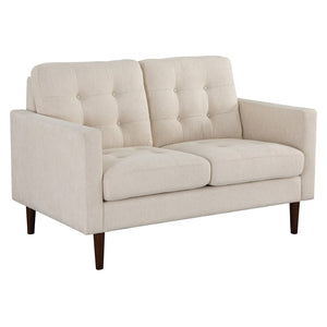 OSP Home Furnishings Grayburn Mid-Century Loveseat Cream
