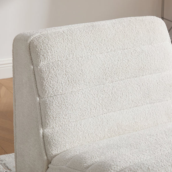 English Elm 24.4" Wide Modern Armless Chenille Accent Chair With Rubber Wood Legs - Stylish Comfort For Any Space W3098P308775
