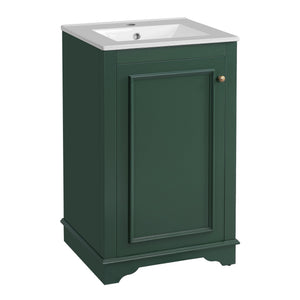 English Elm 20-inch Bathroom Vanity with Ceramic Sink, Modern Freestanding Single Vanity with Soft-Close Doors and Adjustable Shelf for Ample Organized Storage Green N710P317678F