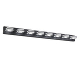 English Elm Modern 8-Light Led Vanity Light - Sleek Bathroom Wall Fixture, Iron & Acrylic, Dimmable & Energy-Efficient