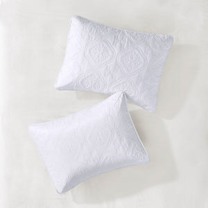 English Elm 3 Reversible Bedspread Set Full/Queen Soft Microfiber Comforter with Plush Polyester Fill, Cozy Layering, Durable Finish White 13.39 L x 15.35 W x 11.81 H B035P148228