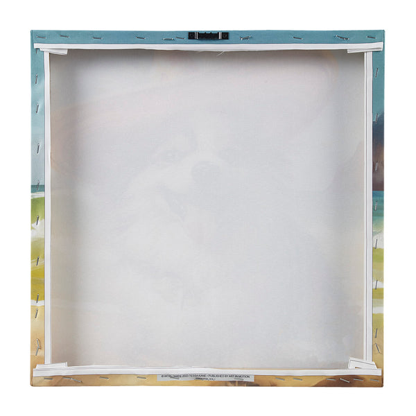 JLA Home Madison Park - Chihuahua Beach Canvas Art by Tessa Kane — Whimsical, Vibrant Ready-to-Hang Print for Playful Decor Chihuahua/Blue Multi ID95C-0059