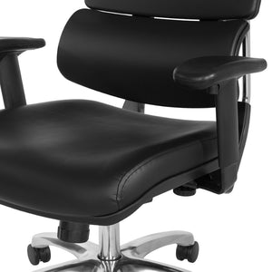 OSP Home Furnishings Dillon Ergonomic Managers Chair with Antimicrobial Upholstery and Lumbar Support Black 99662CDB-R107