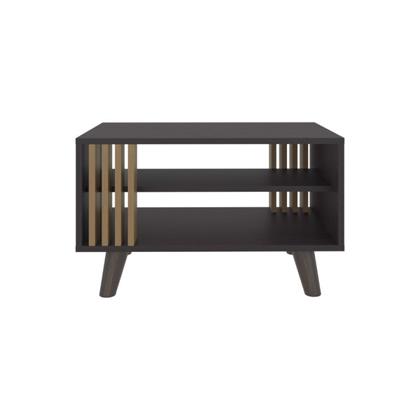 English Elm Shawnee Two-tone Wengue Coffee Table with Open Shelves for Modern Living Spaces B092P439927