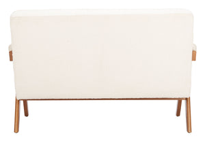 Zuo Modern Encanto Loveseat Ivory - Elegant, Durable 100% Polyester Sofa Perfect For Home & Hospitality Settings White 100% Polyester,Rubberwood 110659-zuo-modern