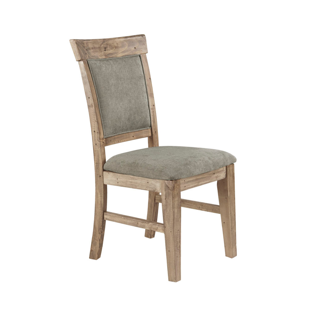 JLA Home INK+IVY - Dining INK+IVY Oliver Side Chairs (Set of 2) — Hand-Distressed Weathered Grey Wood, Cushioned Comfort II108-0317