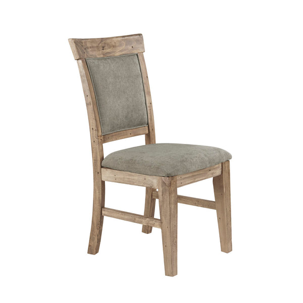 JLA Home INK+IVY - Dining INK+IVY Oliver Side Chairs (Set of 2) — Hand-Distressed Weathered Grey Wood, Cushioned Comfort II108-0317