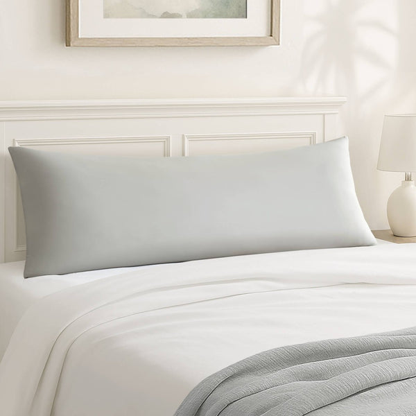 English Elm 1- Piece Full Body Cooling Pillow with Nylon Spandex Cover for Side Sleepers Light Grey B035P482976