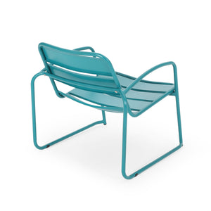 English Elm Christopher Knight Home® - CONRAD Chair with Sleek Iron Frame, Comfortable Curved Seat, Durable Outdoor/Indoor Accent Seating Teal 65197.00T