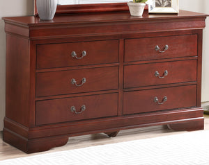 English Elm Louisphillipe G02100-D Dresser - Warm Cherry Finish, Timeless Elegance & Spacious Storage Solution B078107834