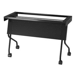 OSP Home Furnishings Frame/modesty Panel Steel Desk Base with Privacy Shield for Professional Workstation Setup 48X24  Black 842FM4-B