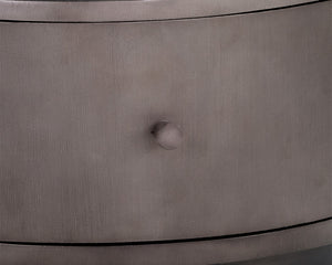 Sunpan Siena Nightstand - Handcrafted Iron Frame with Unique Finish and Ample Storage for Elegant Bedrooms Round - 19W x 19D x 23H