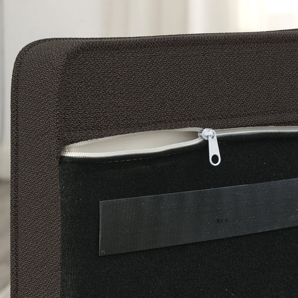 English Elm Elegant Elevated Rectangular Pet Bed for Medium to Large Dogs, Durable Linen Sofa, Modern Comfort 39x22.75x13.25 Dark Brown W487P272442