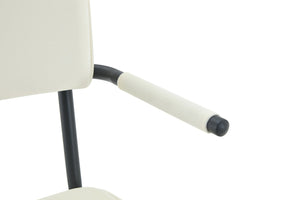 English Elm Dining Chairs Set of 2 Velvet Upholstered with Hangable Arms and Metal Legs W3493P449276
