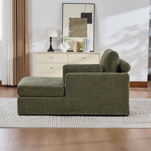 English Elm 31.69" Chenille Modular Sofa Bed with Pocketed Springs and Metal Legs for Apartments W3189P438360