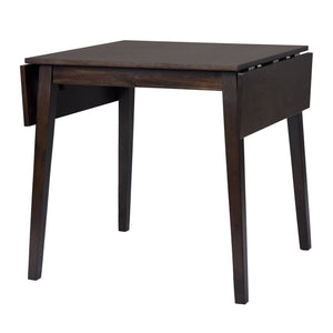 English Elm 3 Piece Kitchen Dining Set with Space-Saving Drop Leaf Table and Upholstered Ergonomic Chairs for Small Spaces Espresso N752S000617P