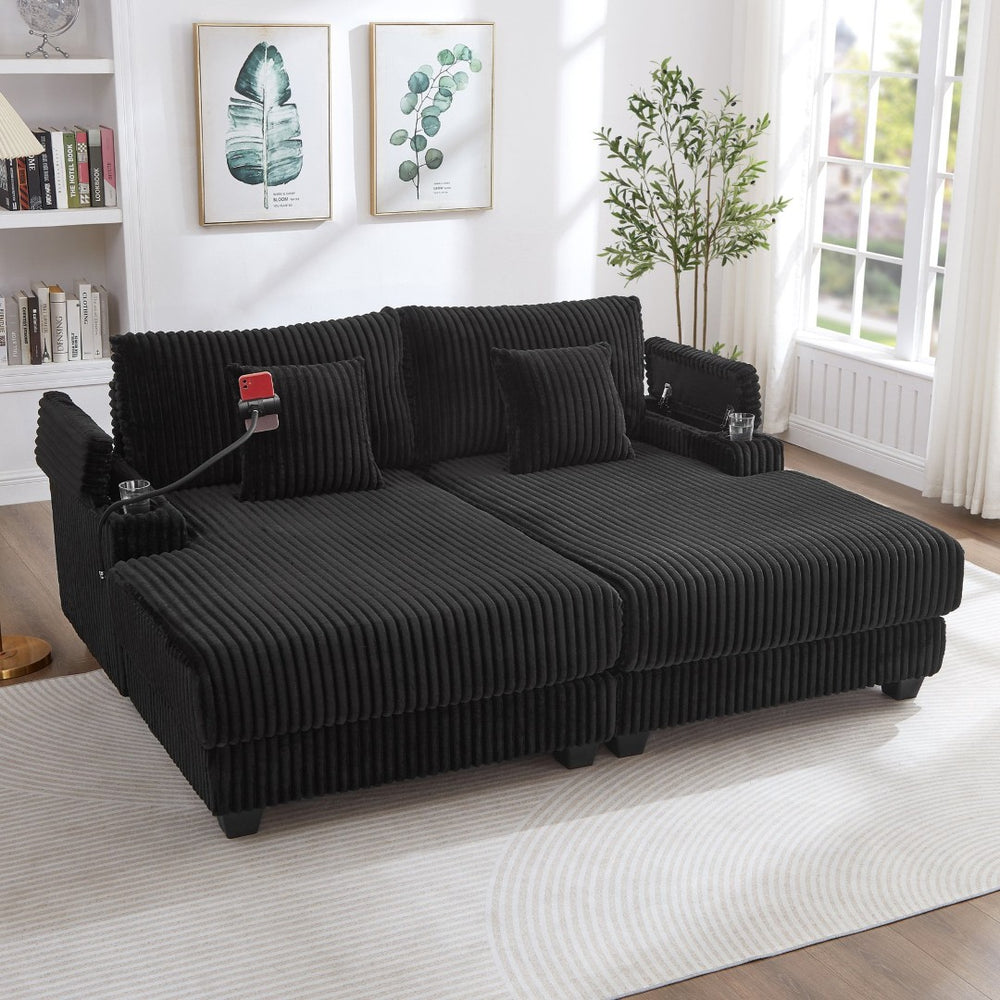 English Elm Swivel Barrel Accent Chair Chenille Tufted Round Club Seat for Living Room Lounge Black N719S002270B