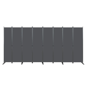 English Elm Room Divider 8 Panel Freestanding Polyester Privacy Screen for Office or Bedroom W419P442193