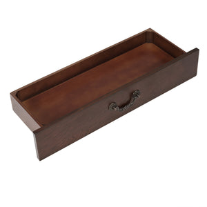 English Elm Retro Curved Wood Console Table with 3 Drawers, Mid-Century Entry Sofa Table with Shelf, Sturdy Pine Legs and High Weight Capacity Espresso W1202P303775