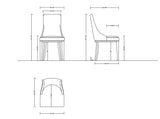 Manhattan Comfort Shubert Modern 8 Piece Dining Chair Set Tan 8-DC055AR-TN
