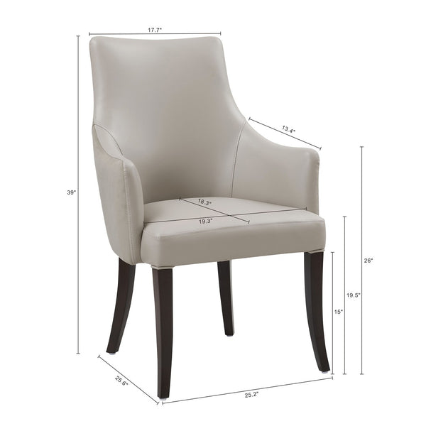 Manhattan Comfort 8-piece Exquisite Leatherette And Velvet Dining Chair Set With Elegant Beech Wood Legs For Stylish Spaces Light Grey Beech Wood 8-dc095-lg