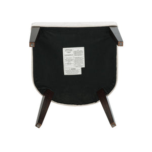 Manhattan Comfort 8-piece Chenille Upholstered Dining Chair Set With Elegant Rubberwood Legs For Modern Spaces Cream Rubberwood 8-dc103-cr