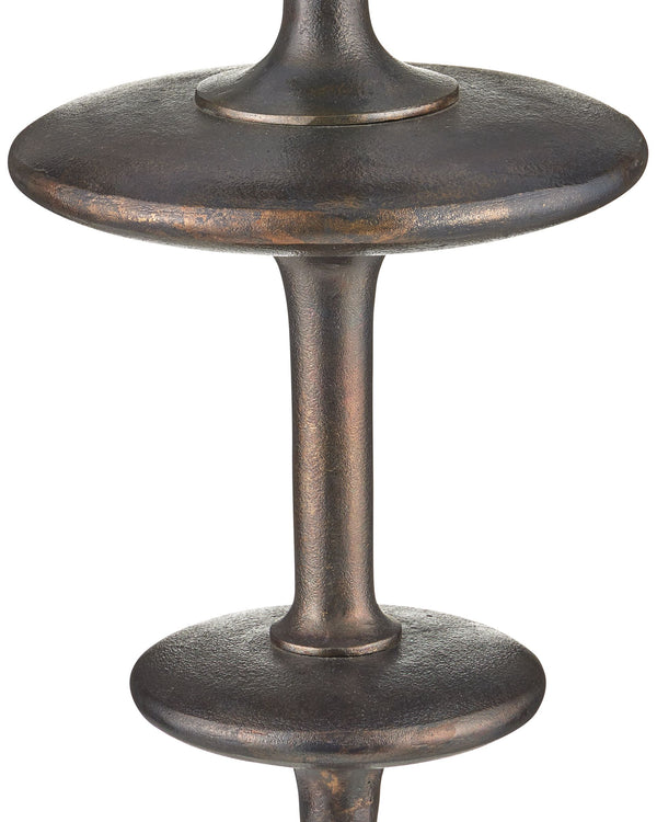 Currey & Company Aqueous Sculptural Floor Lamp Cast Aluminum Dark Bronze Patina Organic Form Study 8000-0178