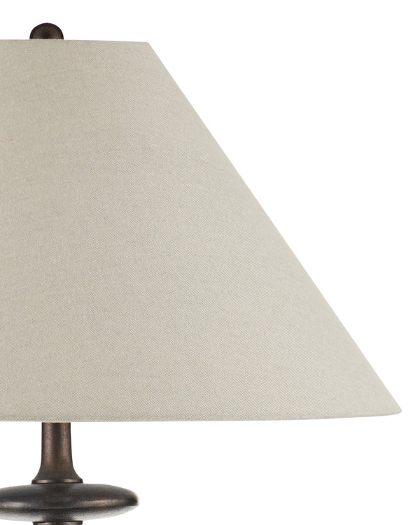 Currey & Company Aqueous Sculptural Floor Lamp Cast Aluminum Dark Bronze Patina Organic Form Study 8000-0178