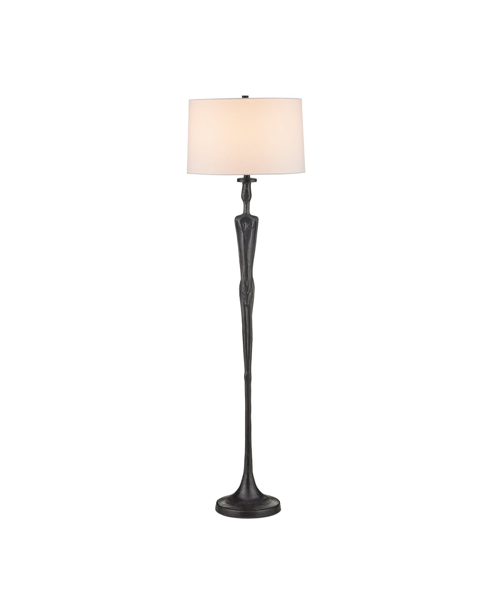 Currey & Company Mirage Cast Aluminum Sculptural Floor Lamp Figurative Art Inspired Living Room Accent 8000-0180