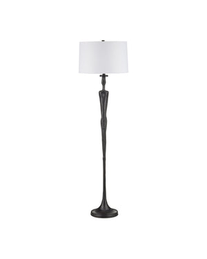 Currey & Company Mirage Cast Aluminum Sculptural Floor Lamp Figurative Art Inspired Living Room Accent 8000-0180