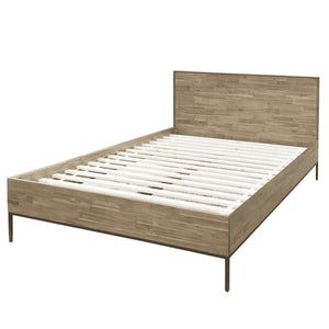 New Pacific Direct Hathaway Queen Bed Set Drifted Sand, Beige , Solid Acacia Wood 8000046-ds-npd