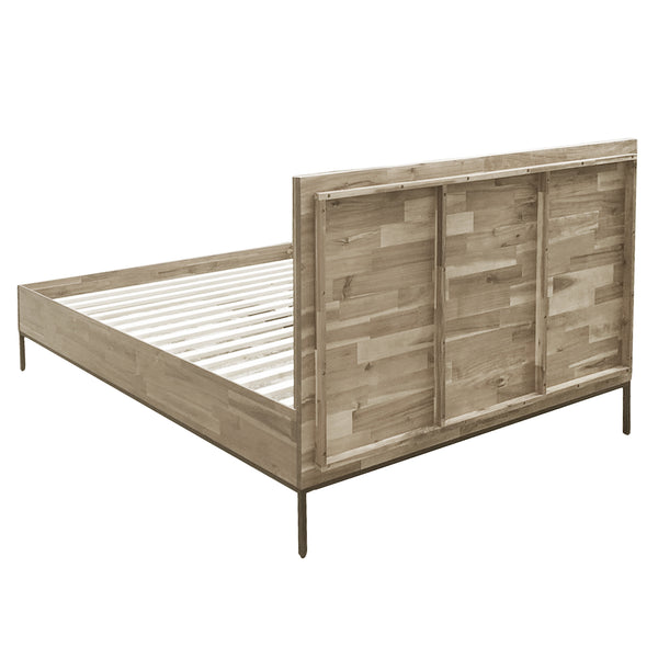 New Pacific Direct Hathaway Queen Bed Set - Minimalist Japandi Design With Drifted Sand Finish & Easy Assembly Options Drifted Sand  8000046-ds-npd