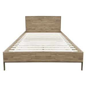 New Pacific Direct Hathaway Queen Bed Set Drifted Sand, Beige , Solid Acacia Wood 8000046-ds-npd