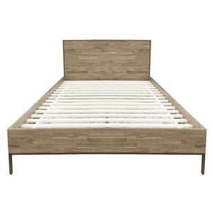 New Pacific Direct Hathaway Queen Bed Set - Minimalist Japandi Design With Drifted Sand Finish & Easy Assembly Options Drifted Sand  8000046-ds-npd